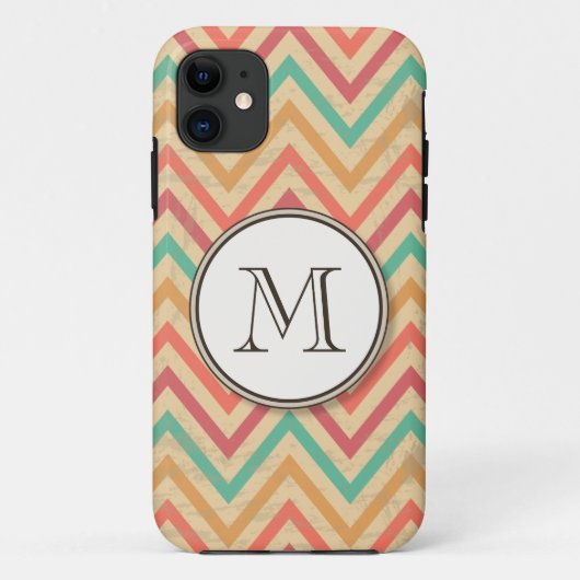 レインボーグランジジグザグシェブロン Case-Mate iPhoneケース (裏面)