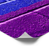 レインボーグランジフラッグブリック壁ポスター ポスター (角)