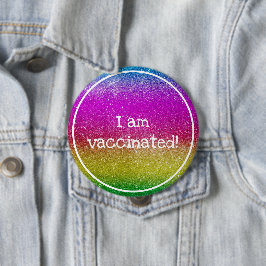 レインボーグリッターアイアムワクチン 缶バッジ