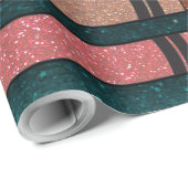 レインボーグリッタークレヨンファースト誕生日ベビーシャワー ラッピングペーパー (ロールコーナー)