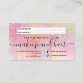 レインボーグリッターグラデーション虹一角ホログラフィック 紹介カード (裏面)