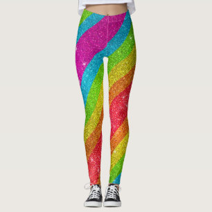 レインボーグリッターゲイプライドフラグLGBTQスパークル レギンス