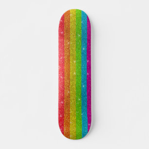 レインボーグリッターゲイプライド国旗LGBTQIAスパークルズ スケートボード