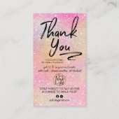 レインボーグリッタースクリプト写真のロ感謝していゴの順序 名刺 (正面)