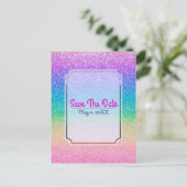 レインボーグリッタースパークルグラムパーティーイベント救日付 案内ポストカード (スタンド正面)