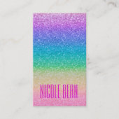 レインボーグリッタースパークルグラモールガールシック 名刺 (正面)