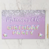 レインボーグリッタースパークルスバースデーパーティーランチョンマット ペーパーパッド (インサイチュ)