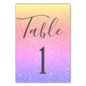 レインボーグリッタースパークルテーブル番号 テーブルナンバー (正面)