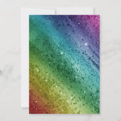 レインボーグリッタースパープルサプライズ誕生日 招待状 (裏面)