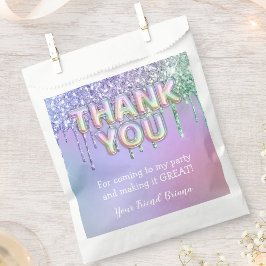 レインボーグリッタードリップスガールバースデーパーティー フェイバーバッグ