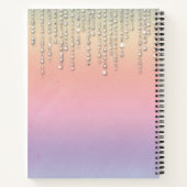 レインボーグリッタードリップスラインモノグラムのストーンズ ノートブック (裏面)