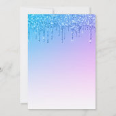 レインボーグリッタードリップベビーシャワー招待状 (裏面)