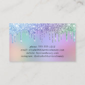 レインボーグリッタードリプス美しい 名刺 (裏面)