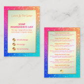 レインボーグリッターフレグランス材料 名刺 (正面/裏面)