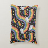 レインボーグリッタープライド | きらめくLGBTQ+ アクセントクッション (裏面(縦))