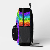 レインボーグリッタープライドLGBTはあなたの真の色になる プリントバックパック (右)