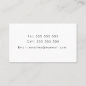 レインボーグリッターマクロビジネスプロファイルカード 予約カード (裏面)