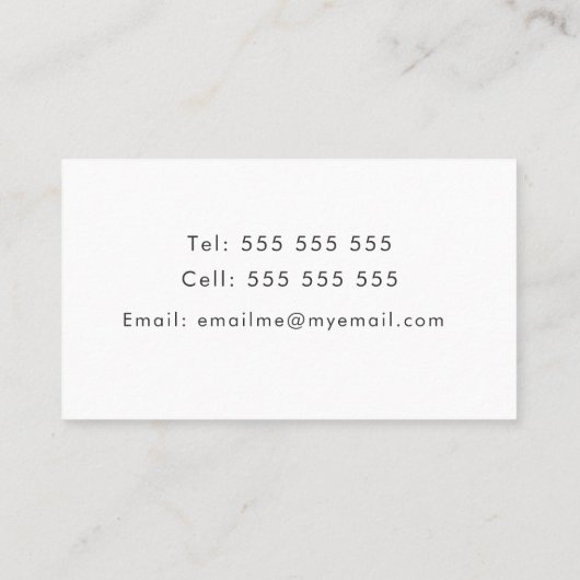 レインボーグリッターマクロビジネスプロファイルカード 予約カード (裏面)