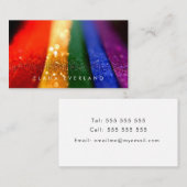 レインボーグリッターマクロビジネスプロファイルカード 予約カード (正面/裏面)