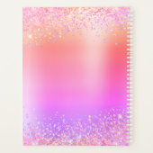 レインボーグリッターメタリックモノグラム2023ボスレディ プランナー手帳 (裏面)