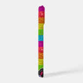 レインボーグリッターユニコーンスパークリー金ゴールドキラキラLGBT iPhone 15ケース (右側面)