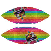 レインボーグリッターユニコーンスパークリーLGBT+スパークル アメリカンフットボール (パネル)