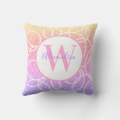 レインボーグリッター幾何学白丸 クッション (裏面)