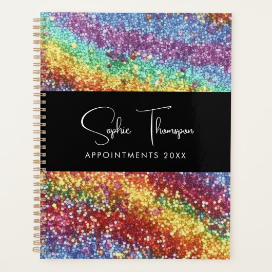 レインボーグリッター新年 プランナー手帳 (正面)