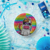 レインボーグリッター来ユニコーンアウトバースデーパーティー ペーパーボウル (パーティー)