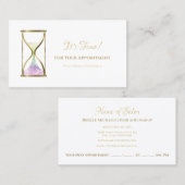 レインボーグリッター砂時計サロンアポイントメント 予約カード (正面/裏面)