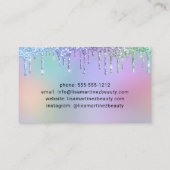 レインボーグリッター美しい名刺 名刺 (裏面)