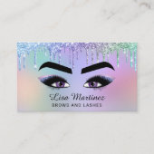 レインボーグリッター美しい名刺 名刺 (正面)