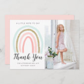 レインボーグリッター誕生日サンキューカード サンキューカード (正面/裏面)