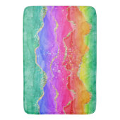 レインボーグリッター金ゴールドゲート バスマット (正面縦)