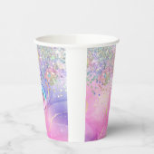 レインボーグリッター6thバースデーパーティー 紙コップ (左)