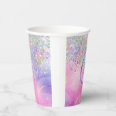 レインボーグリッター6thバースデーパーティー 紙コップ (右)