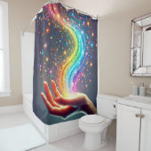 レインボーグリッター シャワーカーテン (インサイチュ)