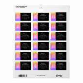 レインボーグリッター/B&W/DIY名住所モノグラム ラベル (フルシート)