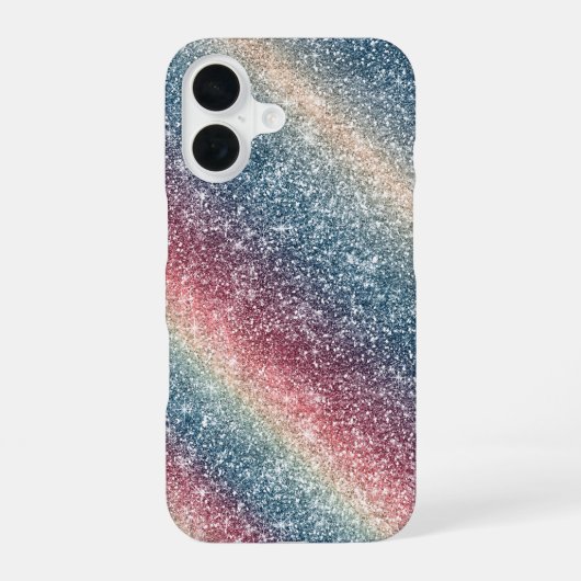 レインボーグリッター iPhone 16ケース (裏面)