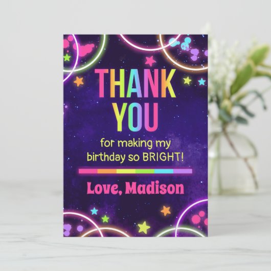 レインボーグローバースデーパーティーサンキューカード サンキューカード (スタンド正面)