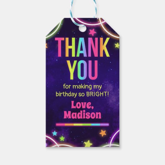 レインボーグロー誕生日ギフトラベル ギフトタグ (正面)