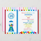 レインボーグンボールパーティの招待状 招待状 (正面/裏面)