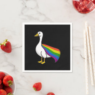 レインボーグース LGBTQプライド ゲイ トランスジェンダー LGBTQ+ スタンダードカクテルナプキン