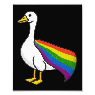 レインボーグース　LGBTQプライド　ゲイ　トランスジェンダー　LGBTQ+ フォトプリント           