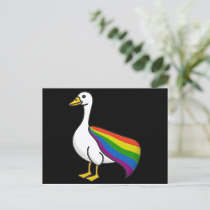 レインボーグース LGBTQプライド ゲイ トランスジェンダー LGBTQ+ ポストカード