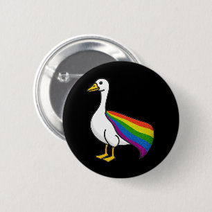 レインボーグース LGBTQプライド ゲイ トランスジェンダー LGBTQ+ 缶バッジ