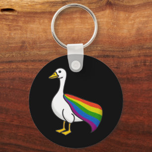 レインボーグース LGBTQ プライド ゲイ トランスジェンダー LGBTQ+ キーホルダー