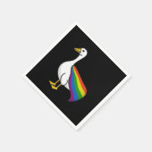 レインボーグースLGBTQプライドゲイトランスジェンダーLGBTQ+ スタンダードカクテルナプキン (角)