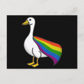 レインボーグースLGBTQプライドゲイトランスジェンダーLGBTQ+ ポストカード (正面)