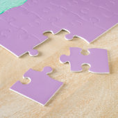 レインボーケーキかわいい水色 ジグソーパズル (側面)